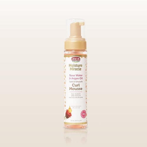 African Pride Moisture Miracle Curl Mousse (Mousse con fijación media)