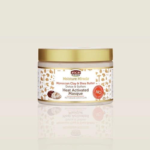 African Pride Moisture Miracle Moroccan Clay & Shea Butter Heat Mascarilla